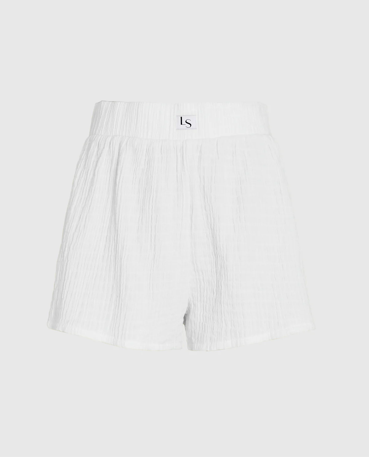 Textured Sleep Short in Ivory - Image 4