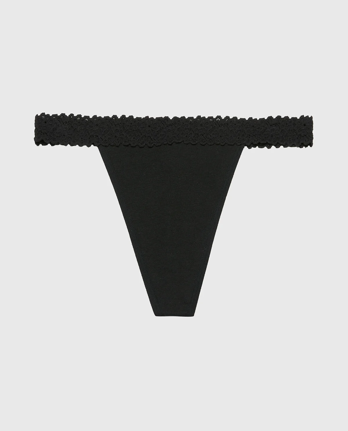 Thong Panty with Cozy Trim in Tuxedo Black - Image 4