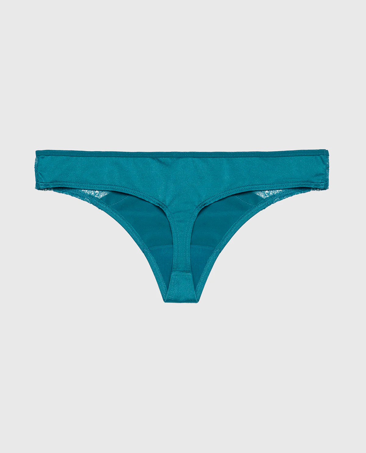 Thong Panty with Lace Micro Trim in Exotic Nights - Image 5