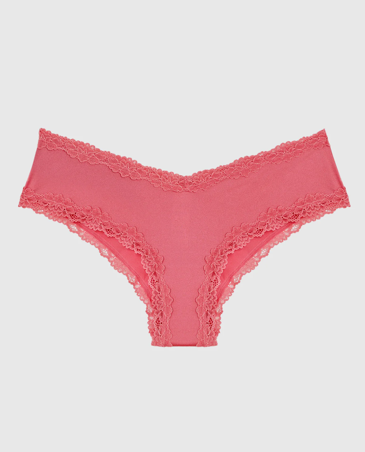 Cheeky Panty with Lace Trim in Romantic Pink - Image 4
