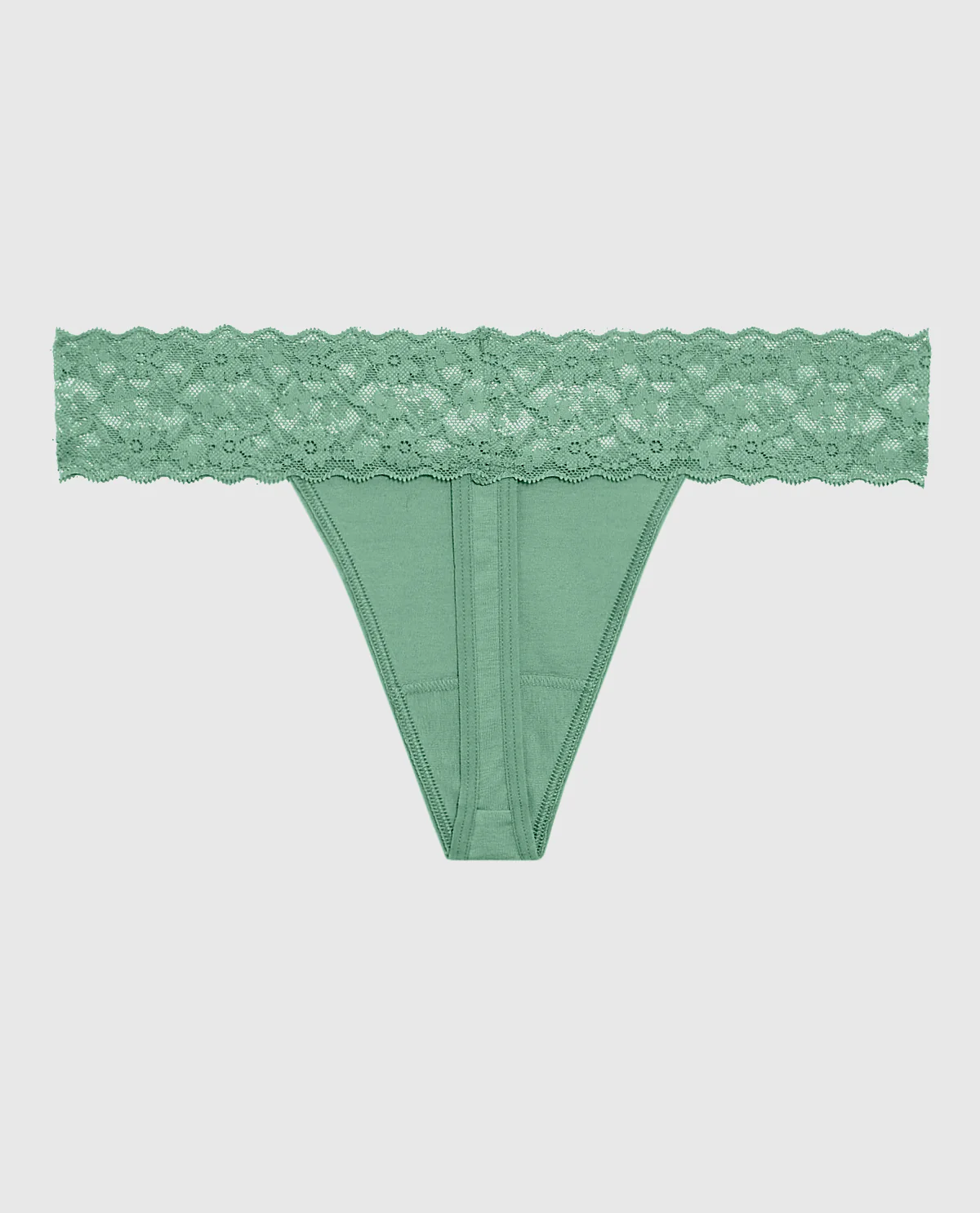 Thong Panty with Lace Trim - Image 2