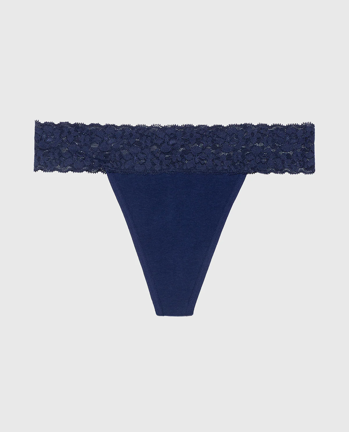 Thong Panty With Lace Trim in Russian Ruby - Image 4
