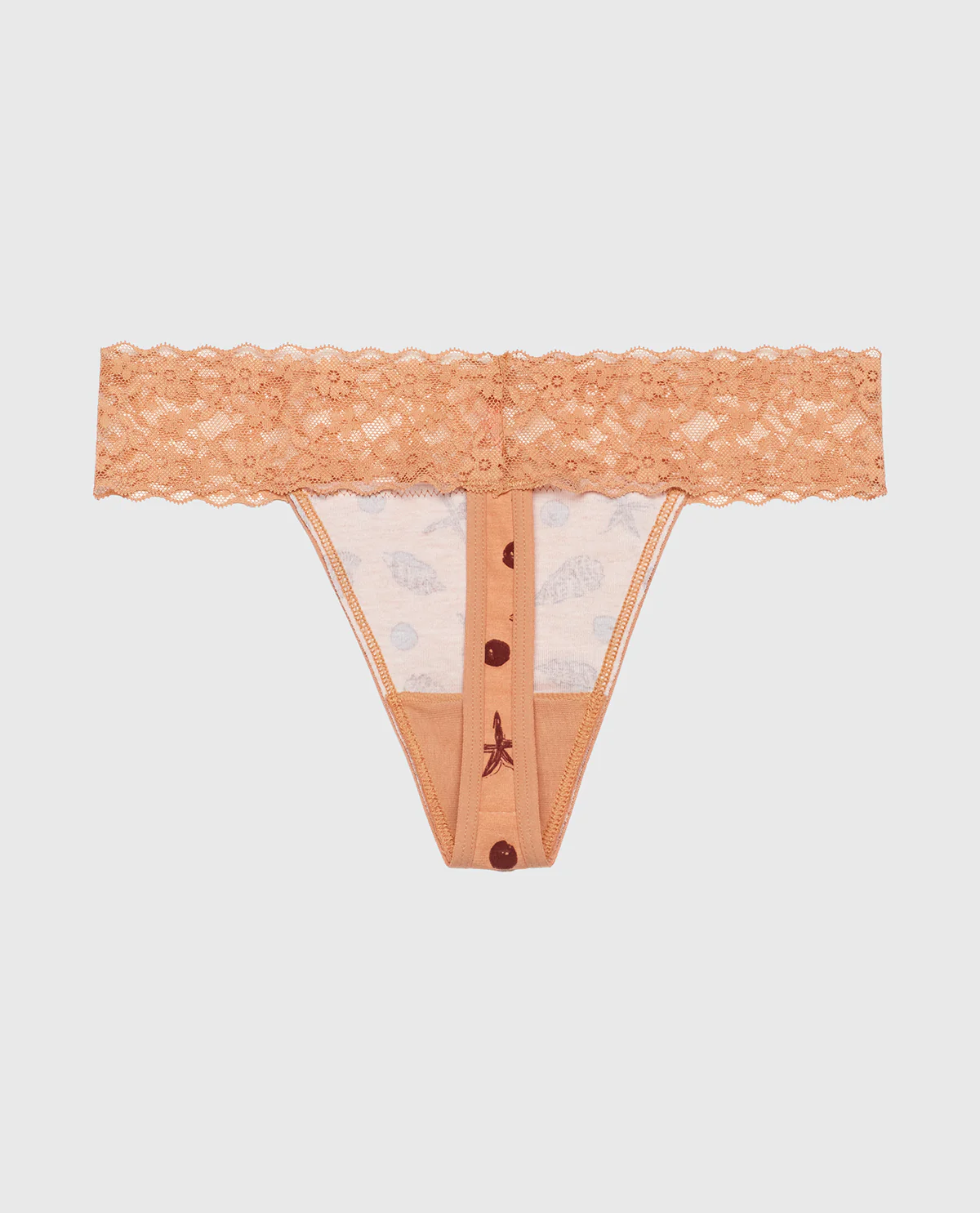 Thong Panty with Lace Trim in She Sells Sea Shells - Image 5