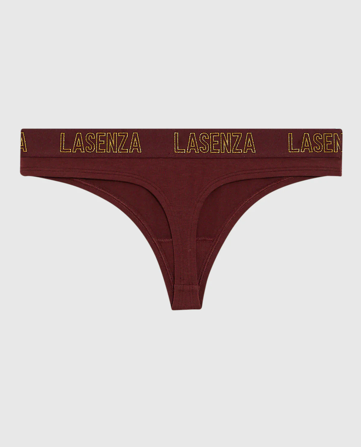 Thong Panty with Logo Band in Red Wine - Image 5