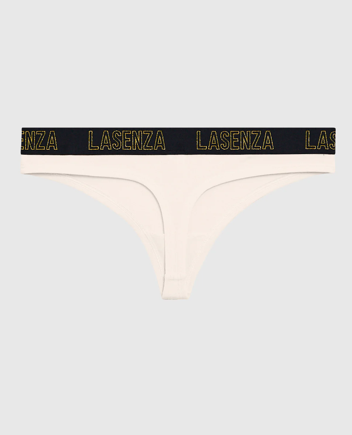 Thong Panty with Logo Band in Ivory Dawn - Image 5