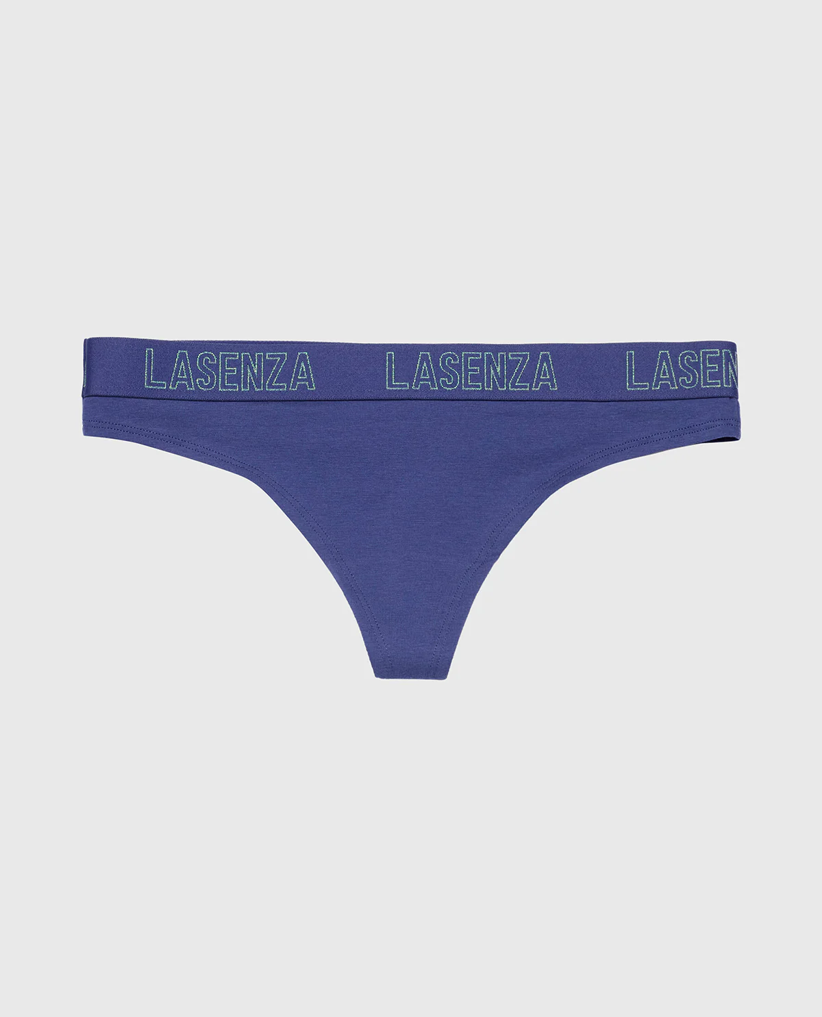 Thong Panty with Logo Band in Dusk Blue - Image 4