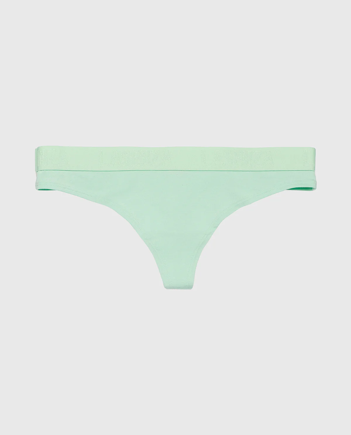 Thong Panty with Logo Band in Mist Green - Image 4