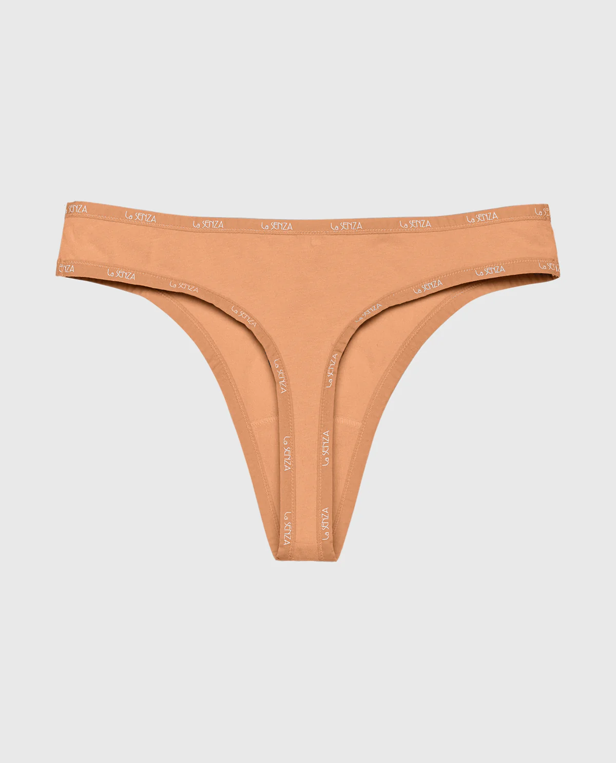 Thong Panty with Logo Trim in Cork - Image 5