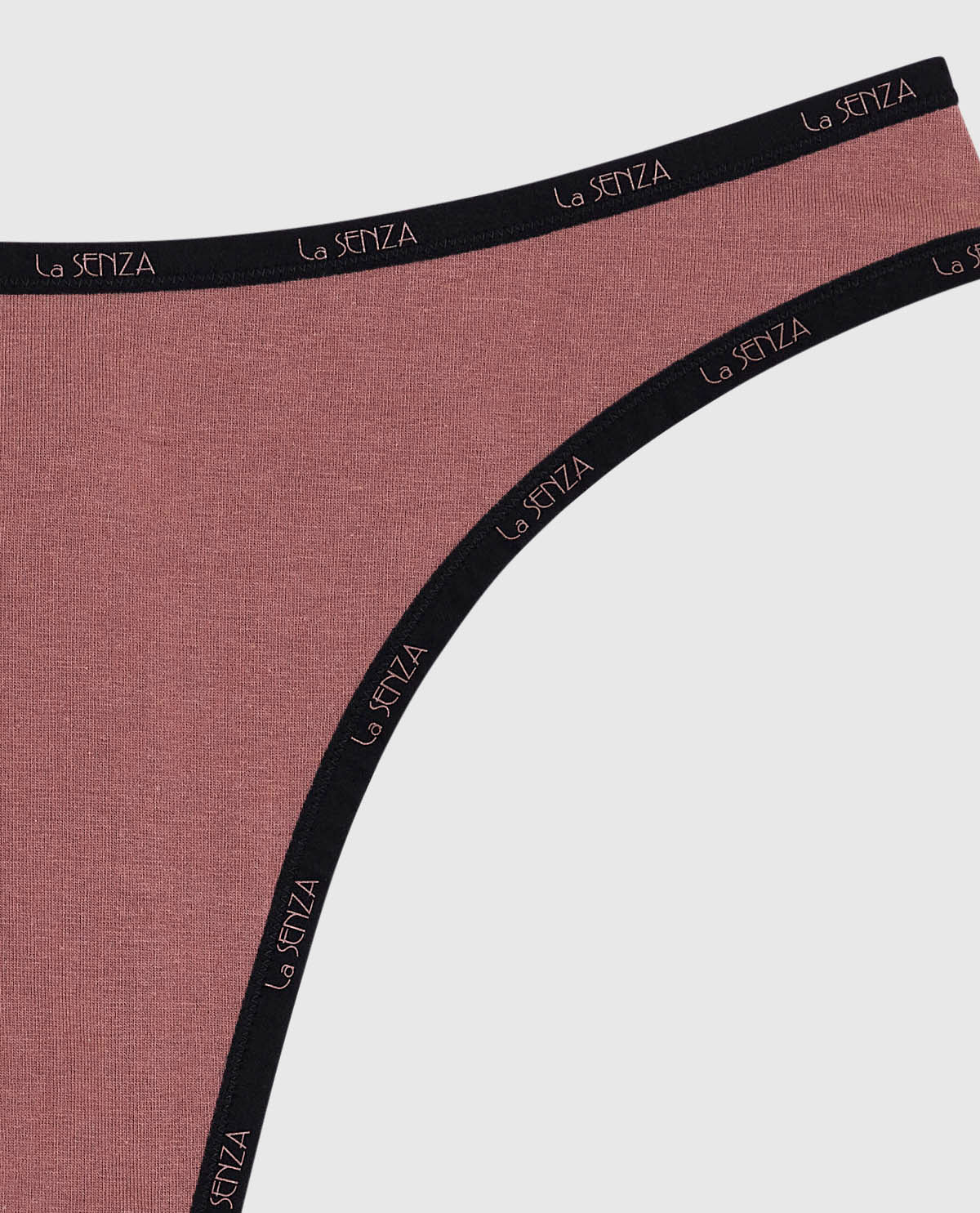Thong Panty with Logo Trim in Dusty Cedar - Image 6