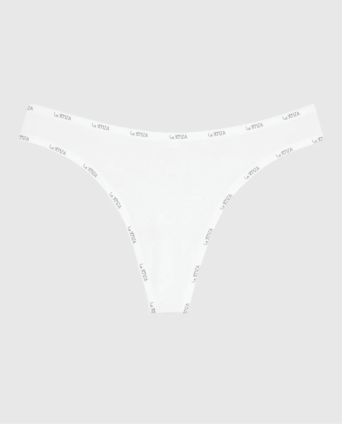 Thong Panty with Logo Trim in Ivory - Image 4