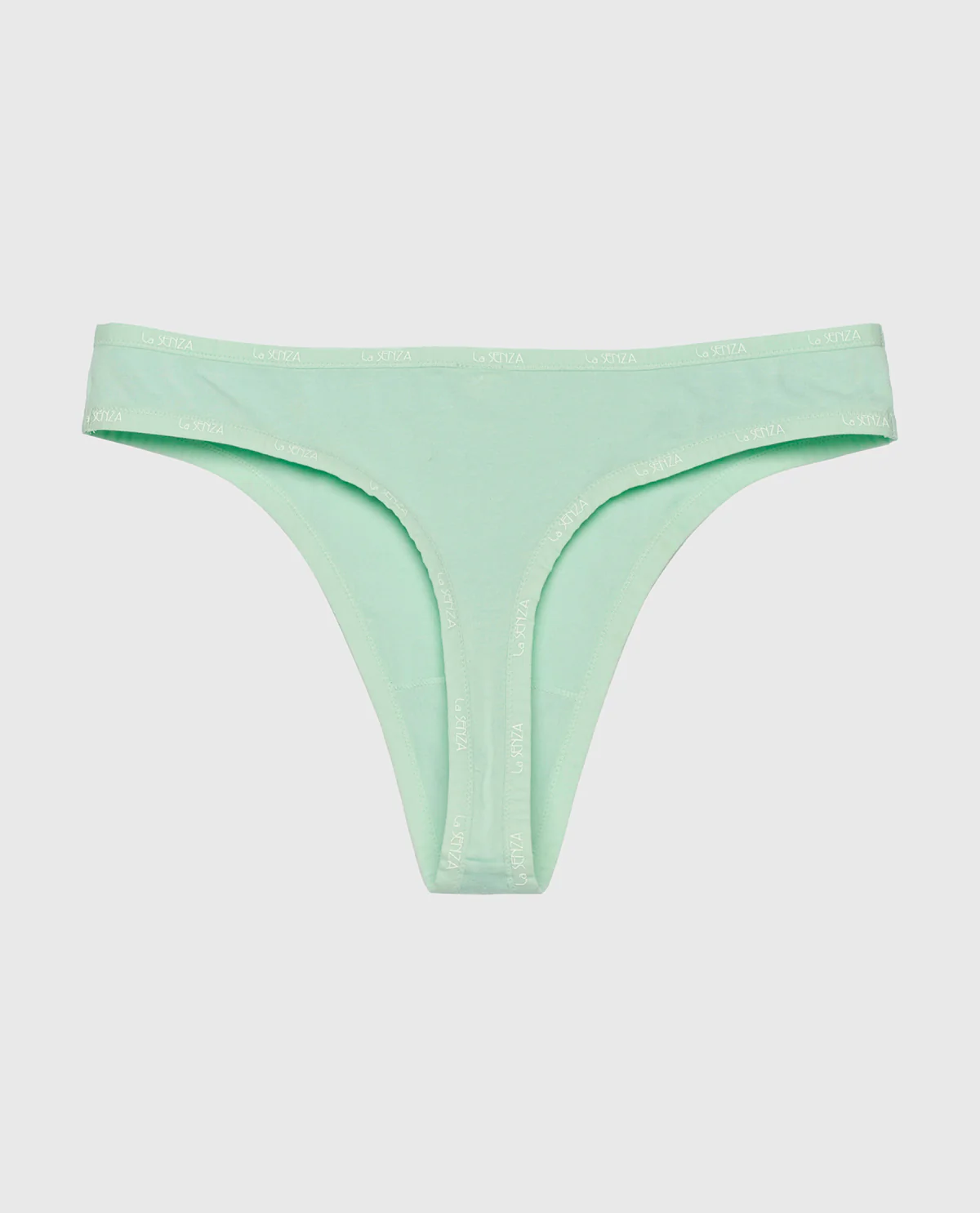 Thong Panty with Logo Trim in Mist Green - Image 5