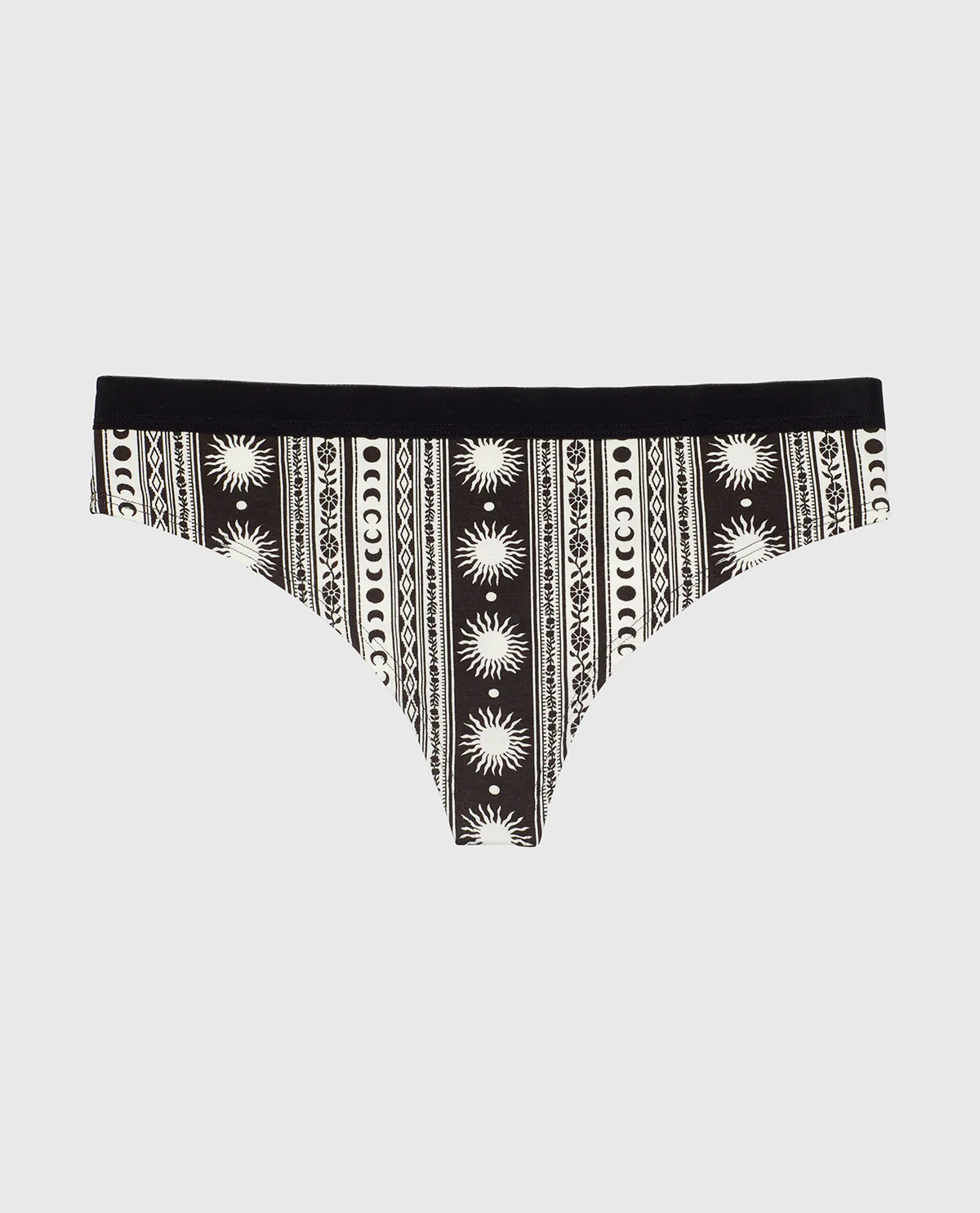 Thong Panty with Vanishing Trim in Boho Stripe - Image 4
