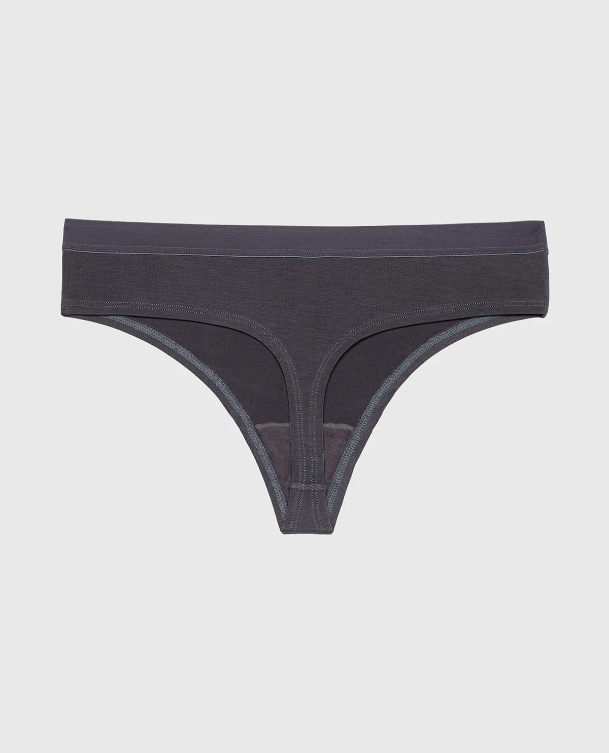 Thong Panty With Vanishing Trim in Ebony - Image 5