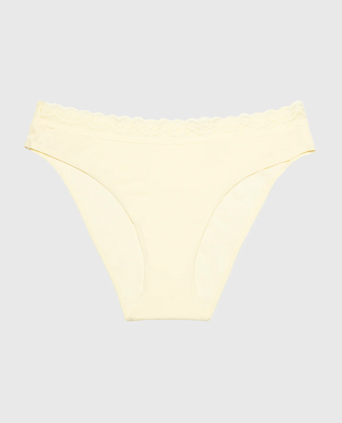 Ultrasoft Modal Bikini Panty with Lace Trim in Lemon Icing - Image 4
