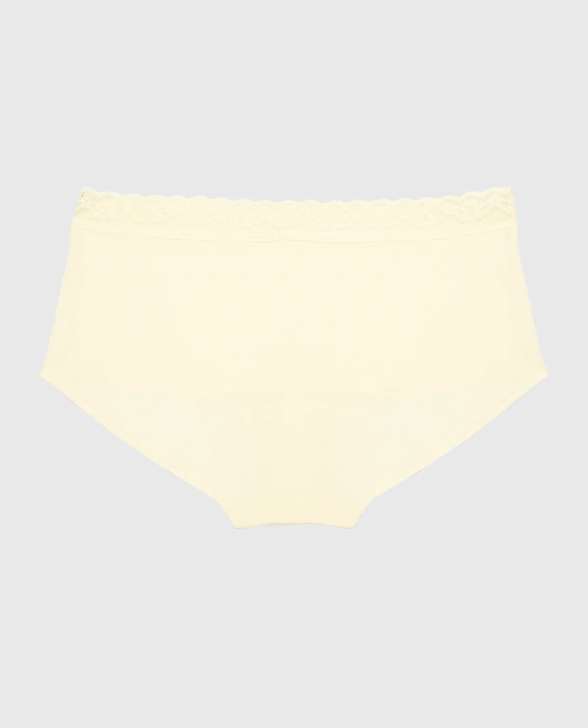 Ultrasoft Modal Boyshort Panty with Lace Trim in Lemon Icing - Image 5