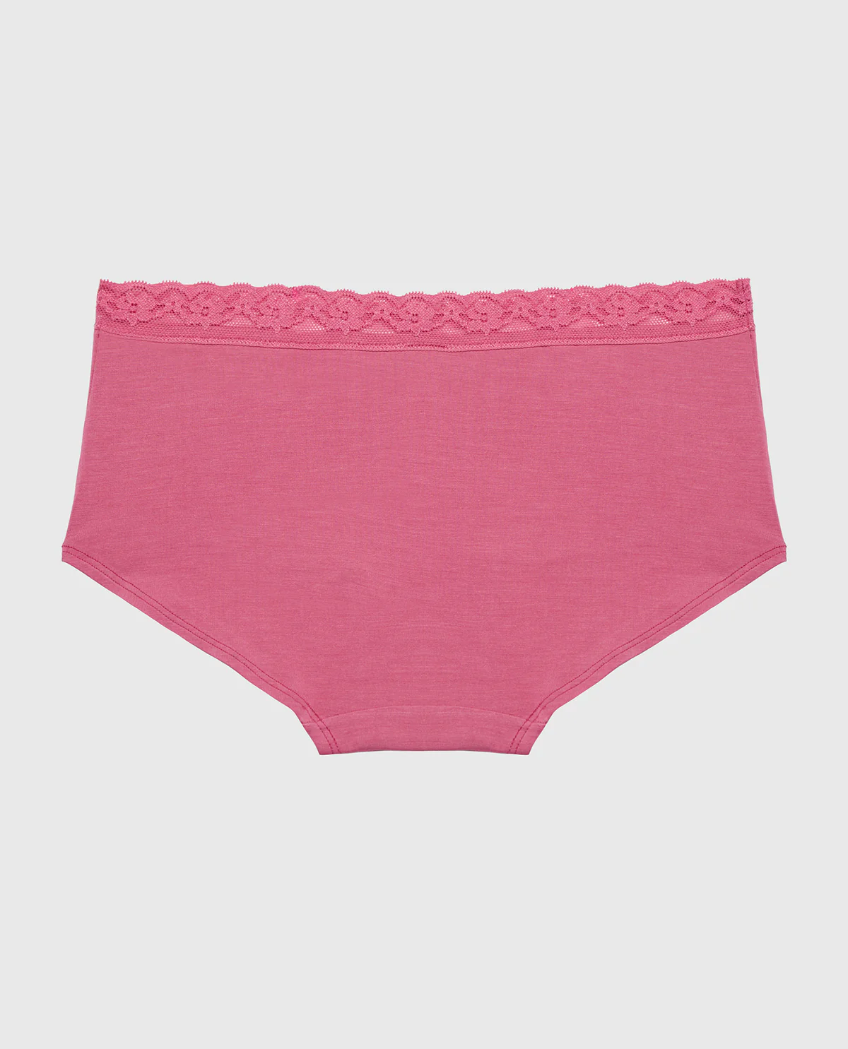 Ultrasoft Modal Boyshort Panty with Lace Trim In Red Violet - Image 5