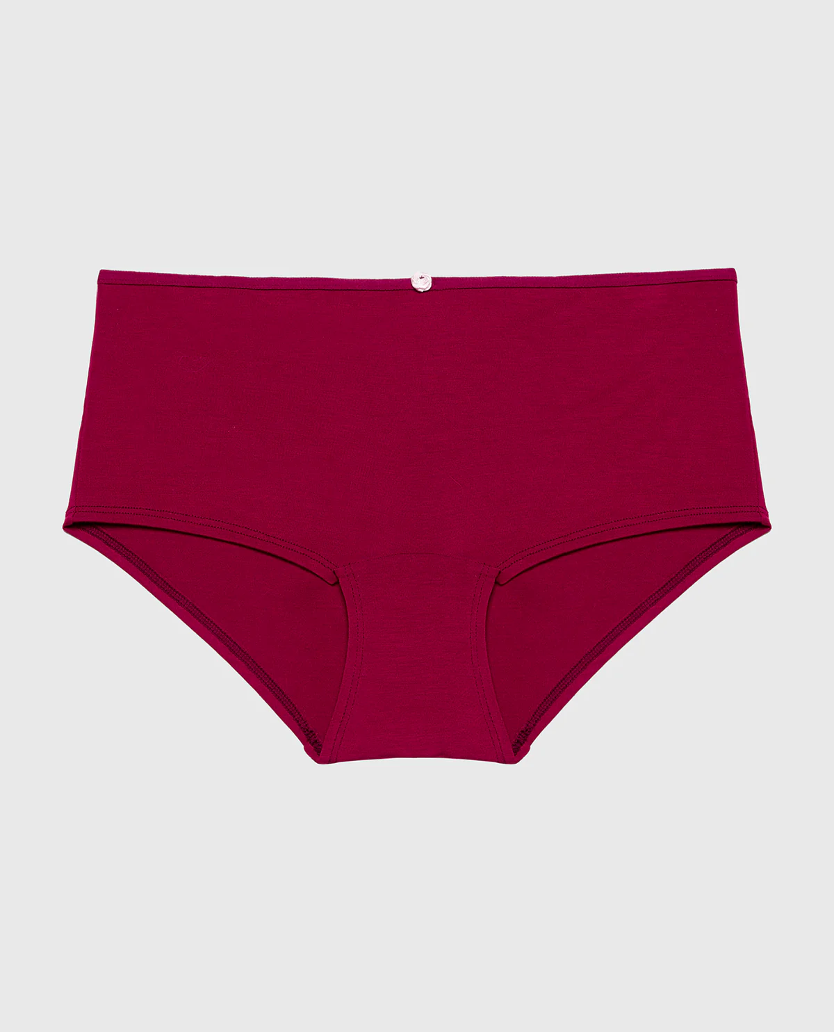 Ultrasoft Modal Boyshort  Panty with Rosette Detail in Plum Rose - Image 4