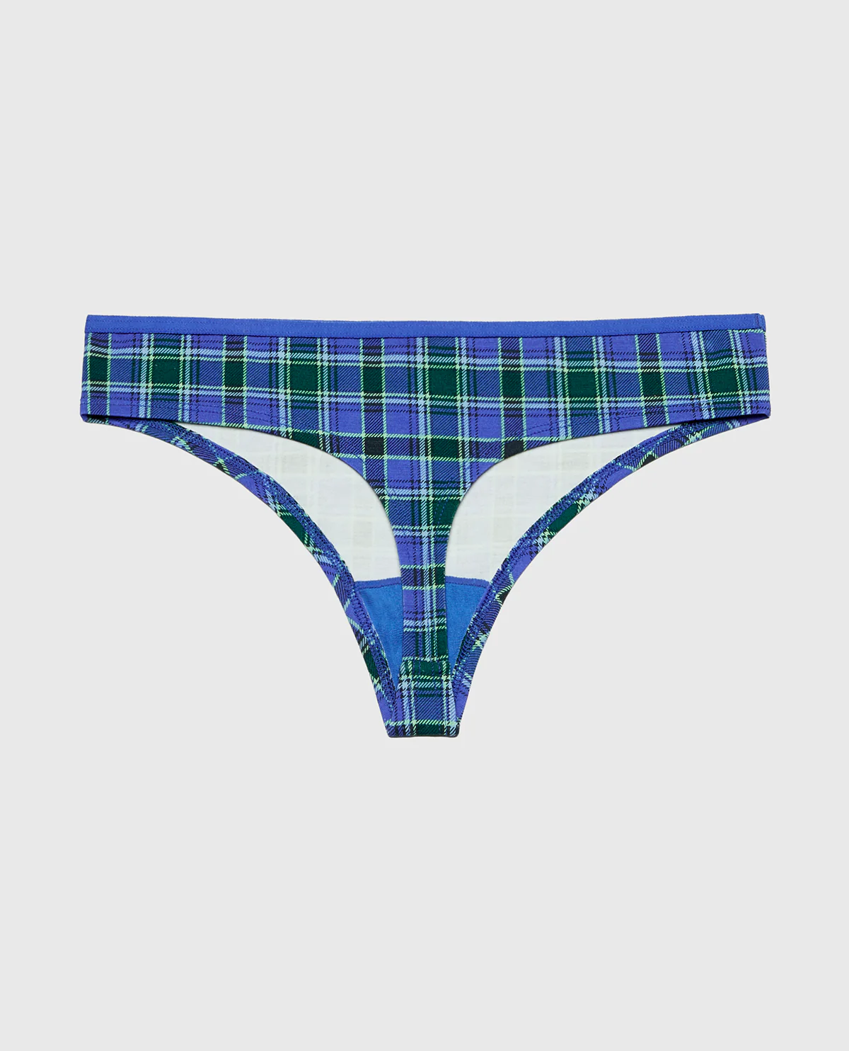 Ultrasoft Modal Cheeky Thong Panty in Soft Montreal Plaid - Image 5