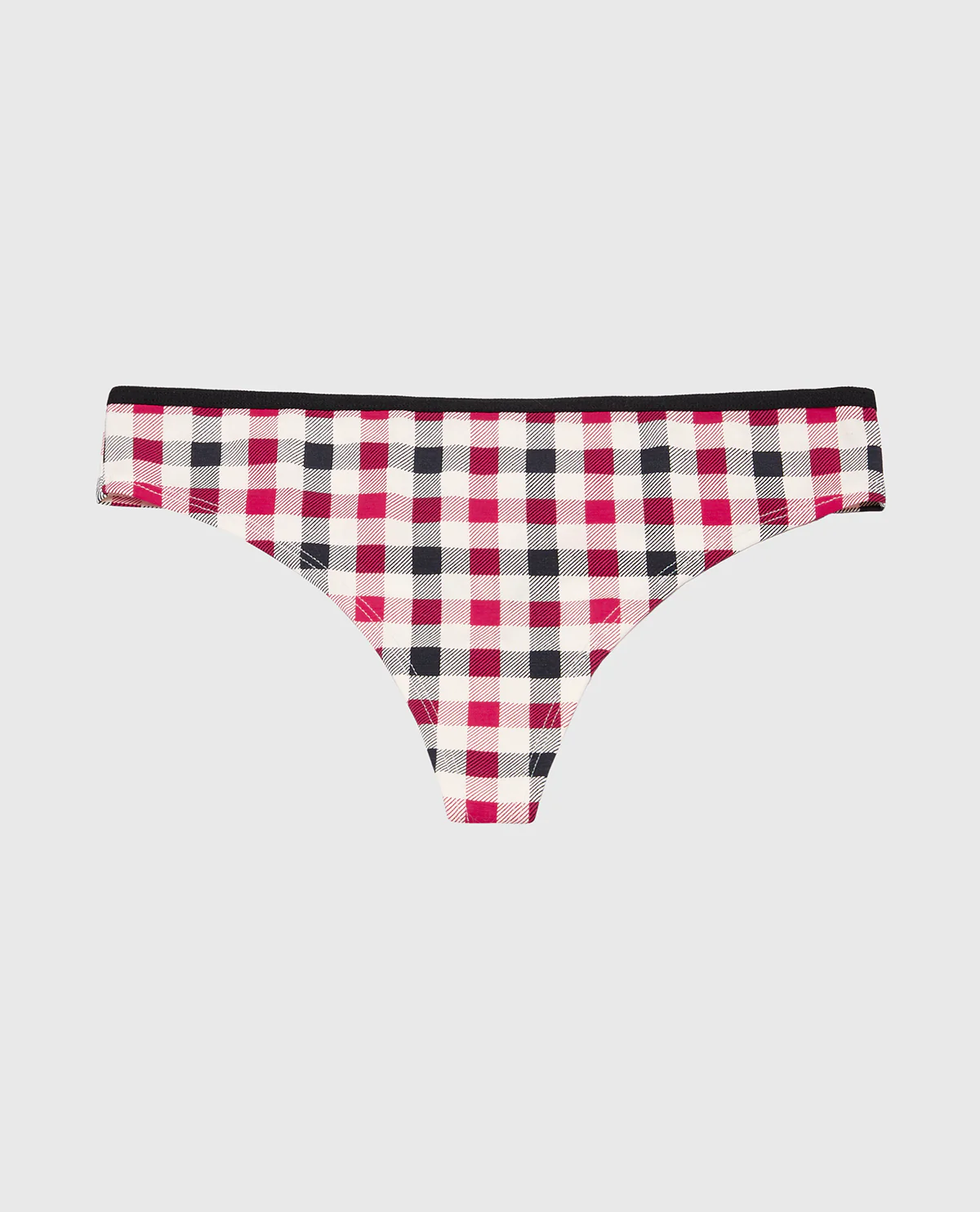 Ultrasoft Modal Cheeky Thong Panty in Soft Winter Gingham - Image 4