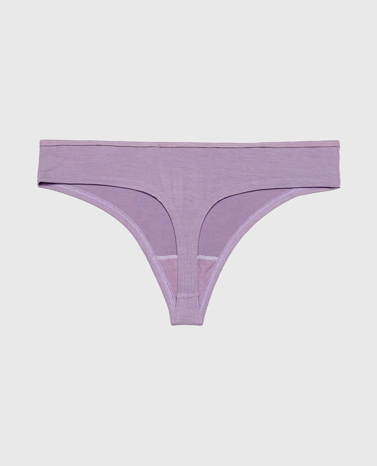 Ultrasoft Modal Cheeky Thong Panty with Rosette Detail  in Purple Haze - Image 5