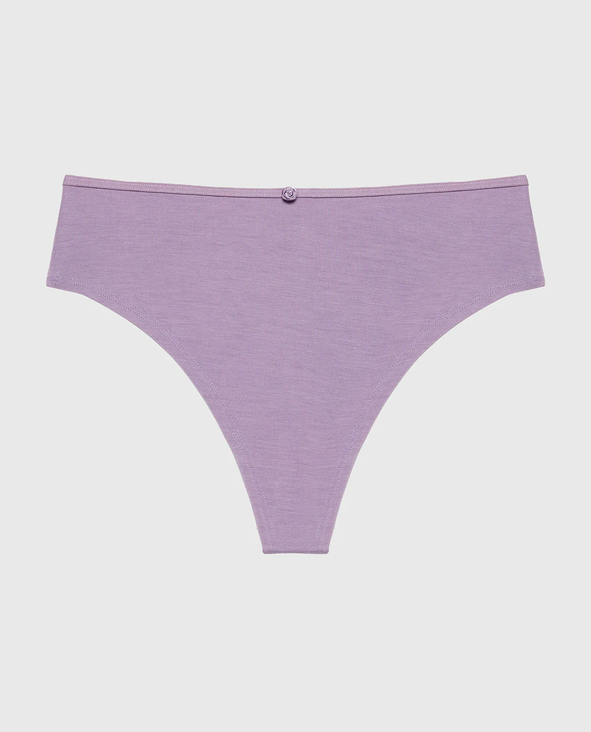 Ultrasoft Modal High Waist Thong Panty with Rosette Detail in Purple Haze - Image 4
