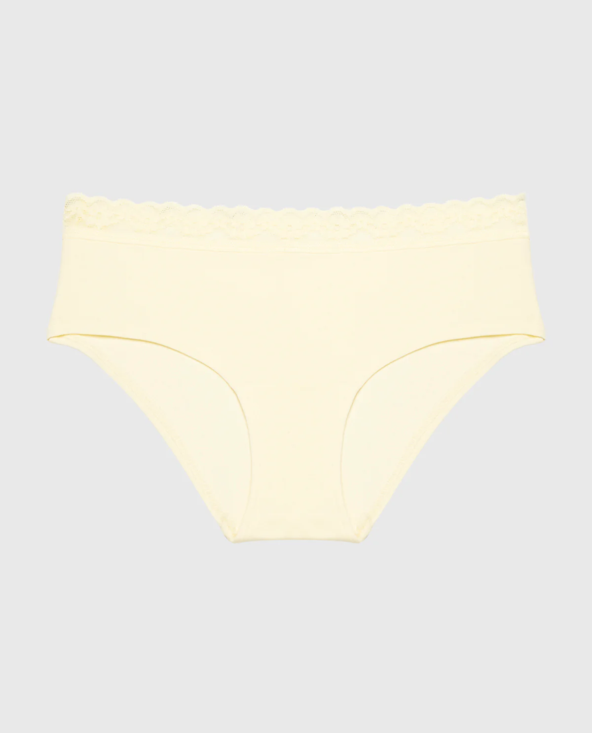 Ultrasoft Modal Hipster Panty with Lace Trim In Lemon Icing - Image 4
