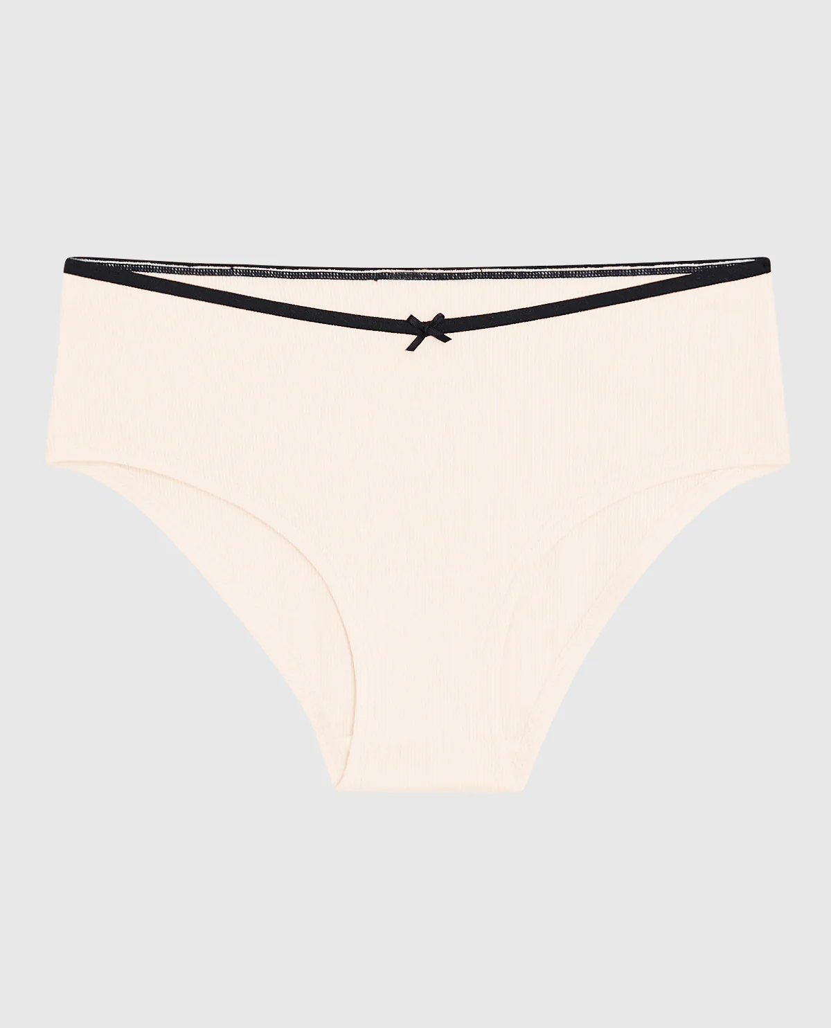 Ultrasoft V-Waist Ribbed Hipster Panty in Ivory Dawn - Image 4