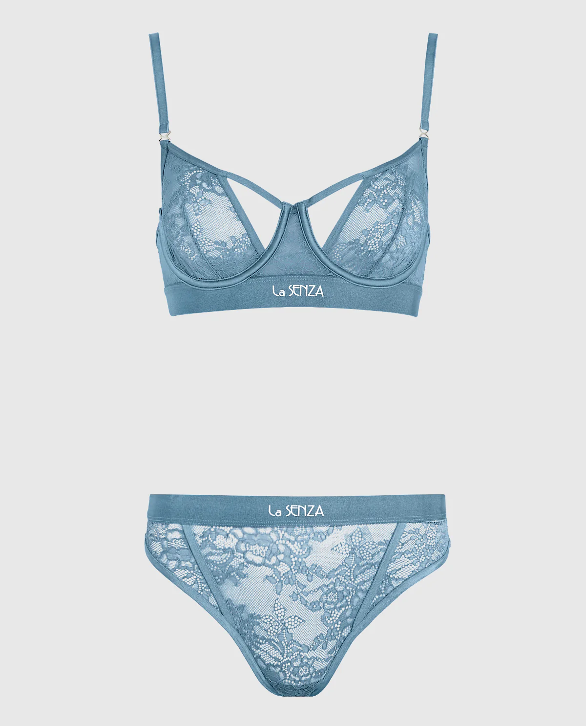 Unlined Balconette Bra with Allover Lace - Image 2