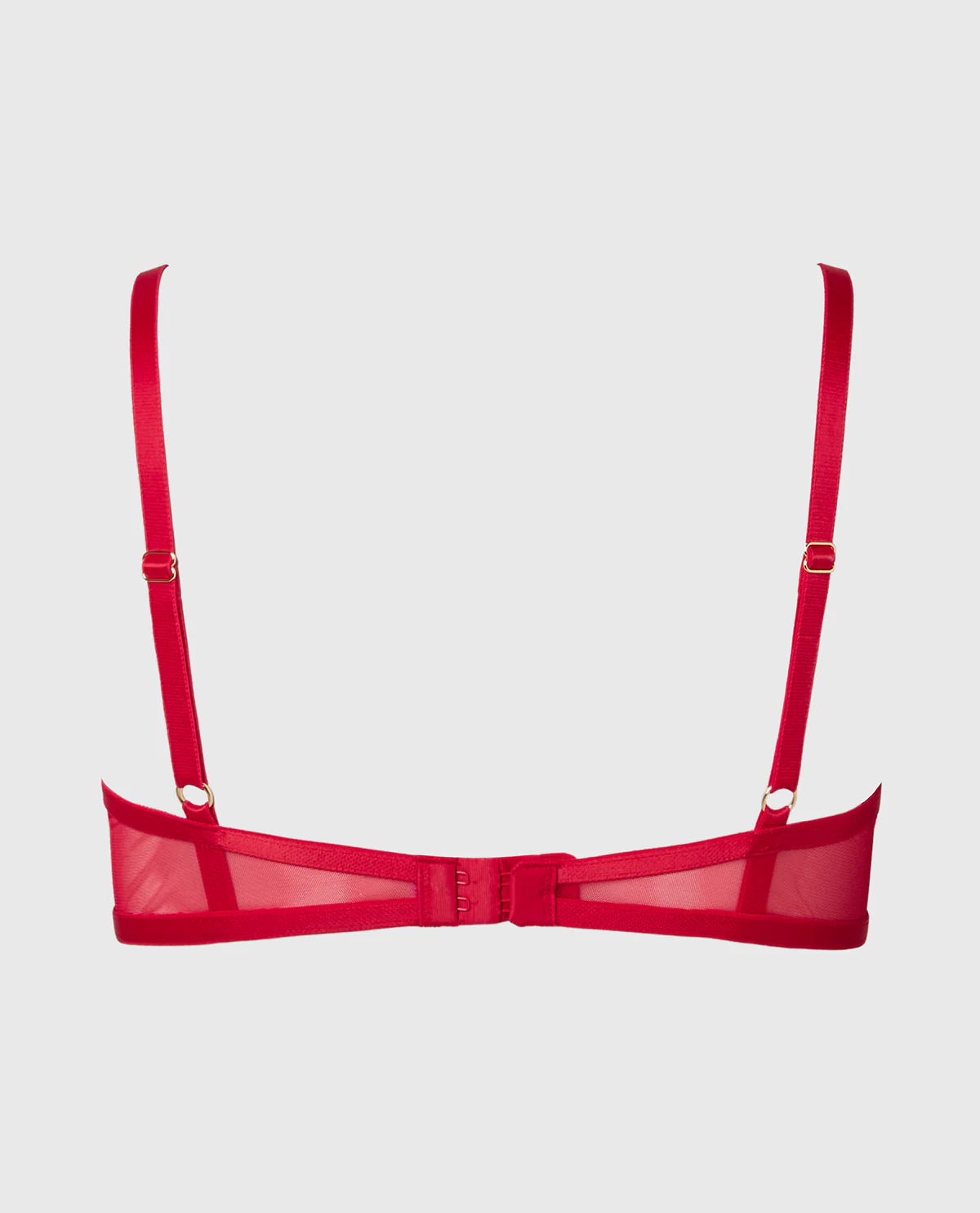 Unlined Demi Bra in Evening Blush with Crimson and Russian Ruby - Image 5