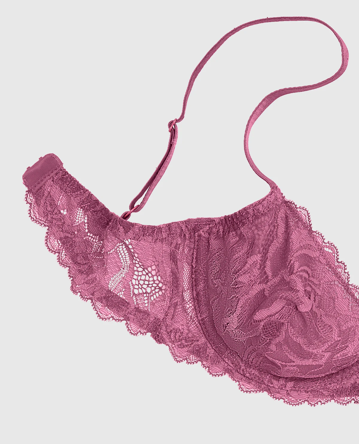 Unlined Demi Bra with Allover Lace - Image 3