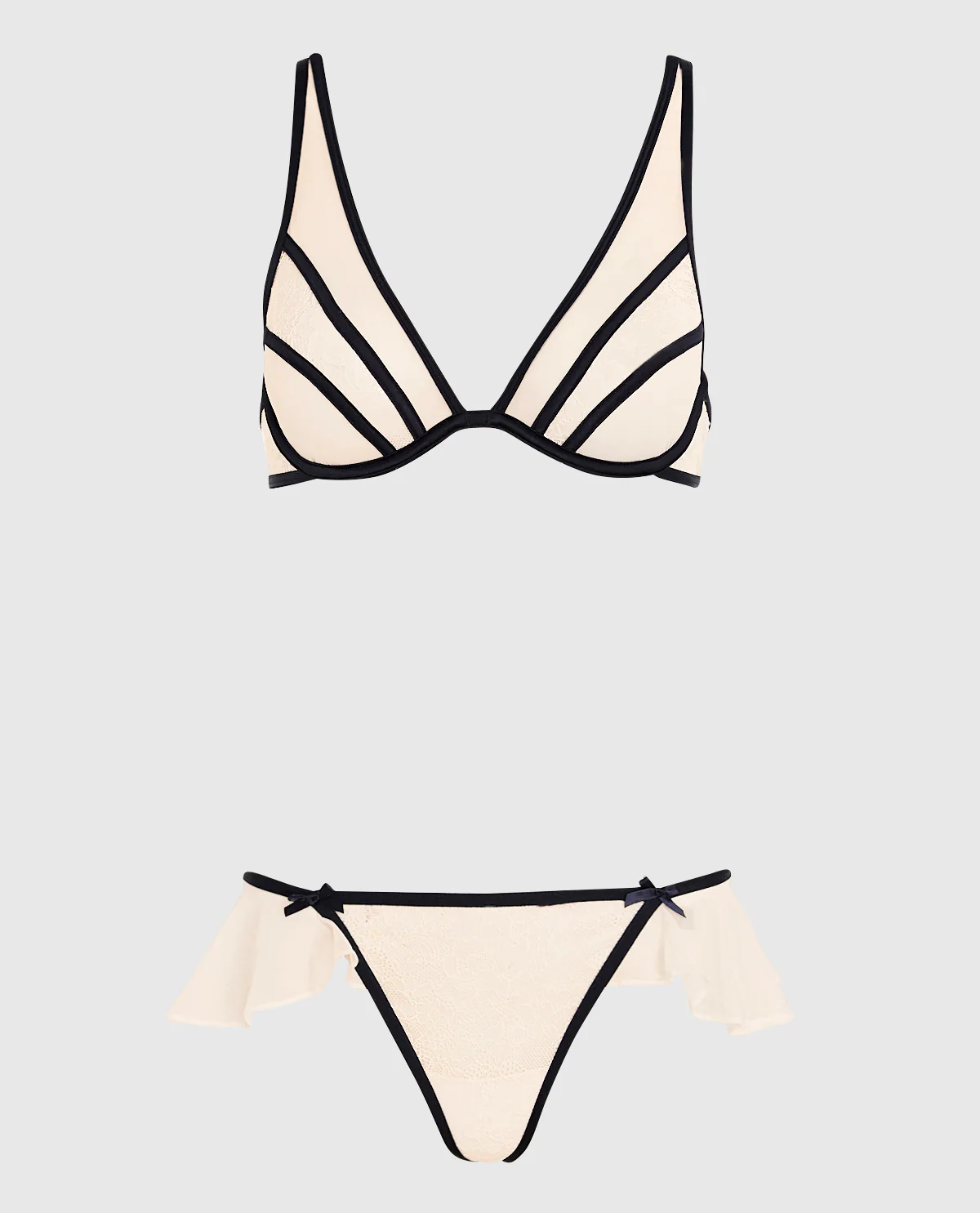 Unlined Lace Bra in Ivory Dawn - Image 3