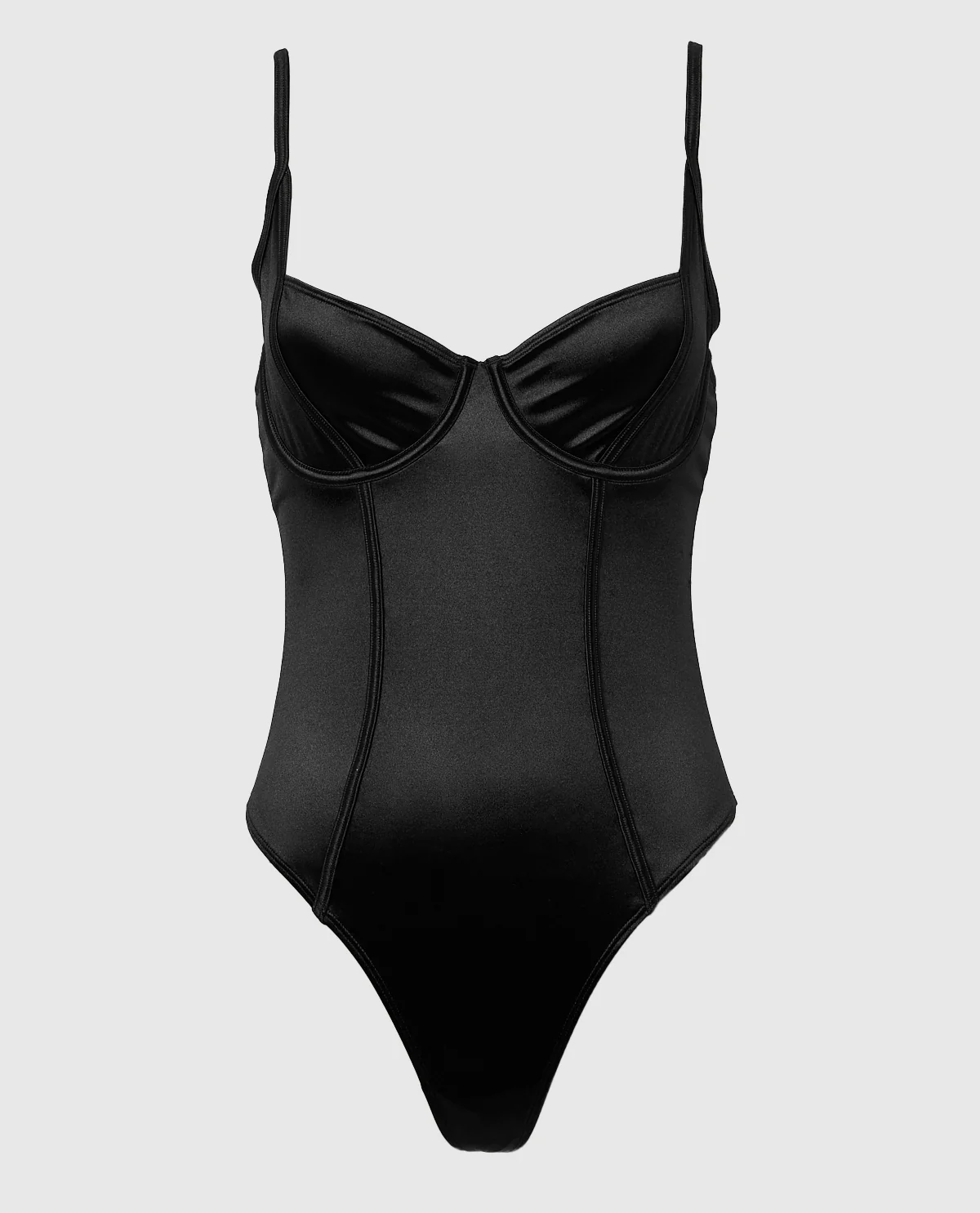 Unlined Satin Bodysuit