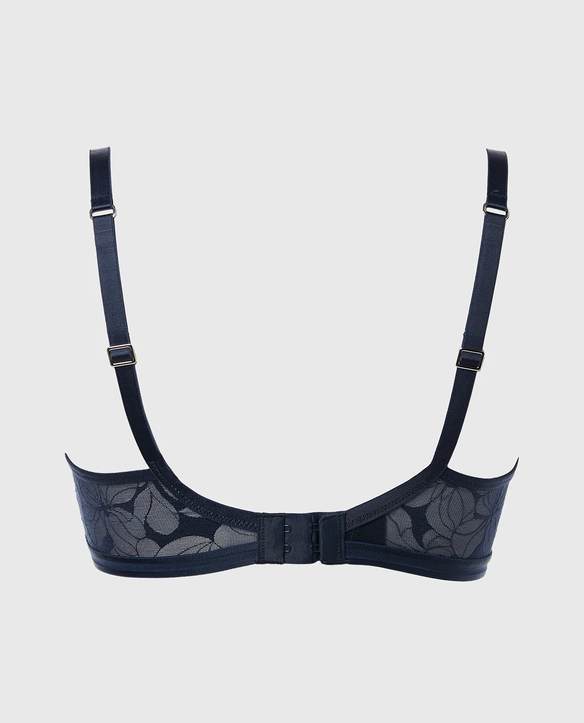 Unlined Wired Triangle Bralette in Navy - Image 5