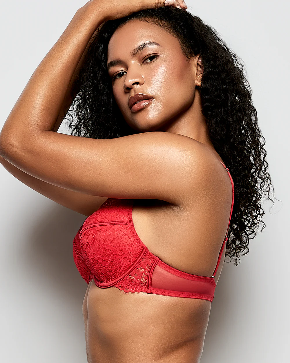Up 2 Cup Lace Bra in Cosmo Red - Image 2