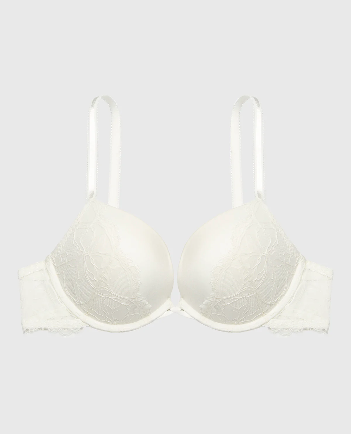Up 2 Cup Plunge Bra with Afterglow Lace in Ivory - Image 5