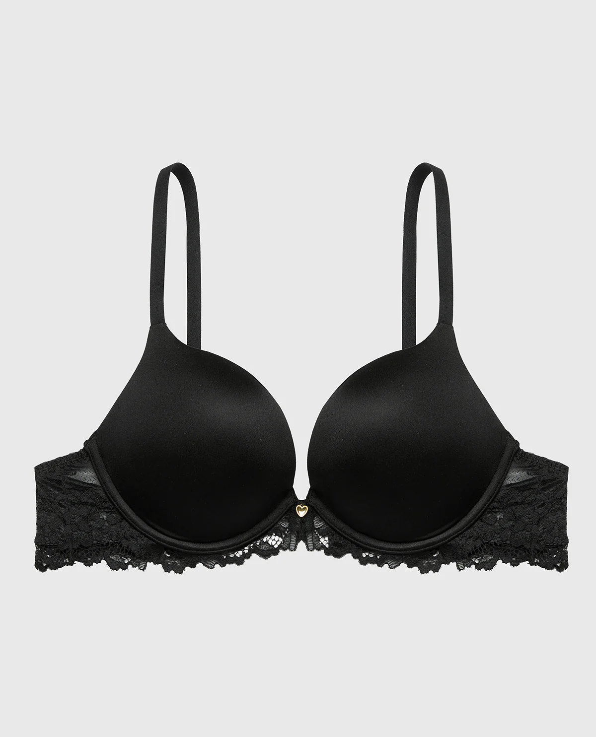 Up 2 Cup Plunge Bra with Romantic Lace Wing in Tuxedo Black - Image 5